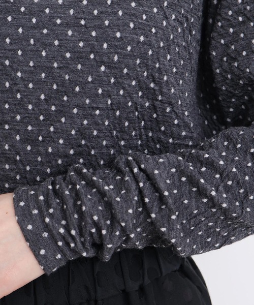 l'atelier du savon(アトリエドサボン)の「_フクフクしたドット モックネックTシ(Tシャツ/カットソー・レディース・オフホワイト/グレー/ブラック・FREE)」の20枚目の写真