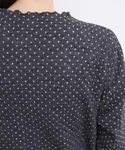 l'atelier du savon(アトリエドサボン)の「_フクフクしたドット モックネックTシ(Tシャツ/カットソー・レディース・オフホワイト/グレー/ブラック・FREE)」の21枚目の写真
