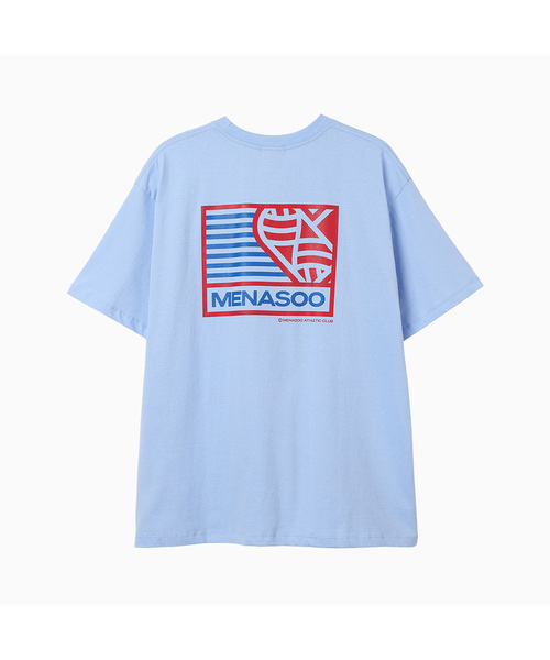 MENASOO(ミナス)の「SMALL HEARTTRACK OVER FIT TEE_SKYBLUE(Tシャツ/カットソー・レディース・スカイブルー・F)」の1枚目の写真