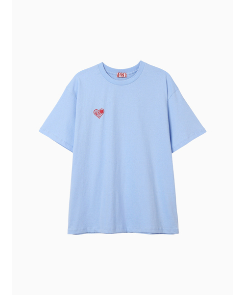 MENASOO(ミナス)の「SMALL HEARTTRACK OVER FIT TEE_SKYBLUE(Tシャツ/カットソー・レディース・スカイブルー・F)」の7枚目の写真