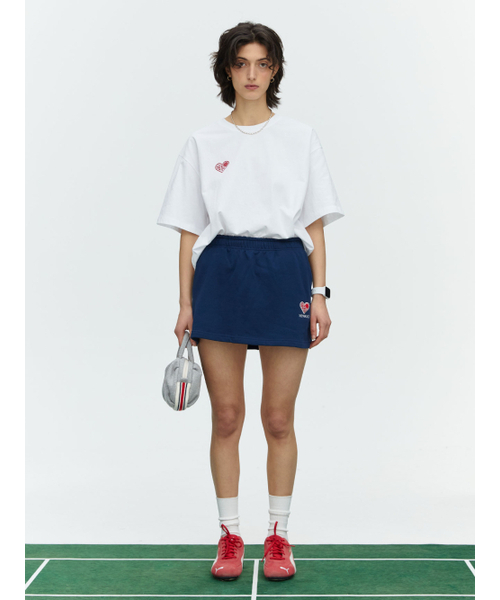 MENASOO(ミナス)の「SMALL HEARTTRACK OVER FIT TEE_SKYBLUE(Tシャツ/カットソー・レディース・スカイブルー・F)」の13枚目の写真