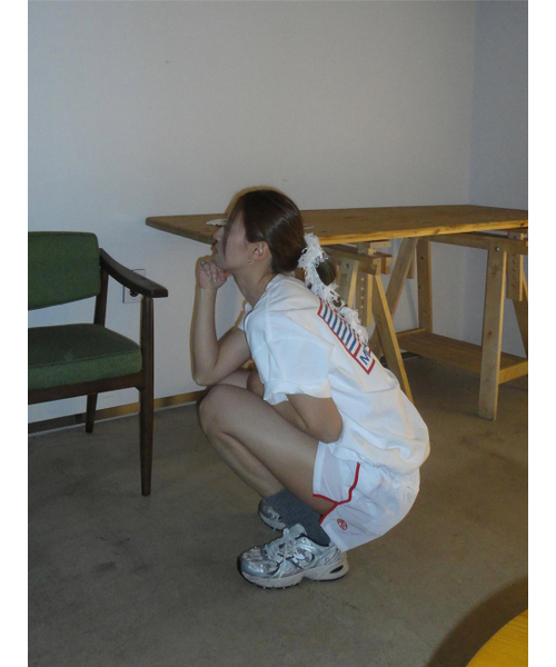 MENASOO(ミナス)の「SMALL HEARTTRACK OVER FIT TEE_SKYBLUE(Tシャツ/カットソー・レディース・スカイブルー・F)」の21枚目の写真