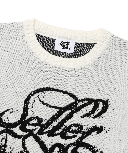 Cavish(カビシ)の「W DUST CLASSIC ROSE KNIT SWEATER IVORY(CV2EFFK605A)(ニット/セーター・レディース・アイボリー・FREE)」の3枚目の写真