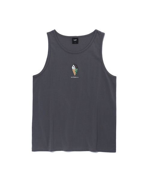 LMN3011(エルエムエヌ3011)の「アイスクリームスリーブレスT-ストーングレー(Tシャツ/カットソー・メンズ・ダークグレー・FREE/LARGE)」の1枚目の写真