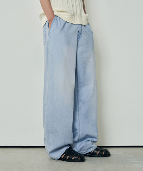 OURDAYZ（アワーデイズ）の「クールリネンブリーズデニムパンツ [ライトブルー]（デニムパンツ・レディース・その他・SMALL/MEDIUM/LARGE/X-LARGE）」の2枚目の写真