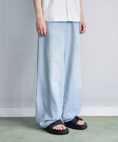 OURDAYZ（アワーデイズ）の「クールリネンブリーズデニムパンツ [ライトブルー]（デニムパンツ・レディース・その他・SMALL/MEDIUM/LARGE/X-LARGE）」の3枚目の写真