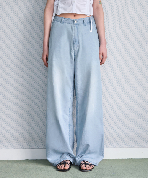 OURDAYZ（アワーデイズ）の「クールリネンブリーズデニムパンツ [ライトブルー]（デニムパンツ・レディース・その他・SMALL/MEDIUM/LARGE/X-LARGE）」の4枚目の写真