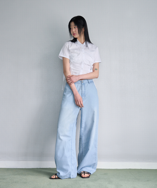 OURDAYZ（アワーデイズ）の「クールリネンブリーズデニムパンツ [ライトブルー]（デニムパンツ・レディース・その他・SMALL/MEDIUM/LARGE/X-LARGE）」の6枚目の写真