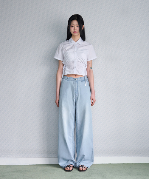 OURDAYZ（アワーデイズ）の「クールリネンブリーズデニムパンツ [ライトブルー]（デニムパンツ・レディース・その他・SMALL/MEDIUM/LARGE/X-LARGE）」の7枚目の写真
