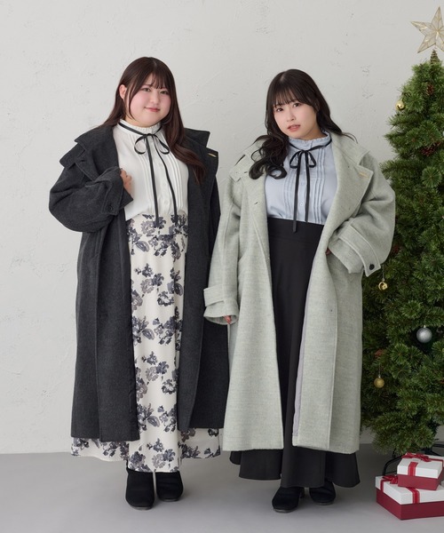 Louiosy(ルオシー)の「【大きいサイズ】ベルト付きフレアスカート(スカート・レディース・ベージュ/ホワイト系その他/ブラック・4L/3L/X-LARGE)」の7枚目の写真