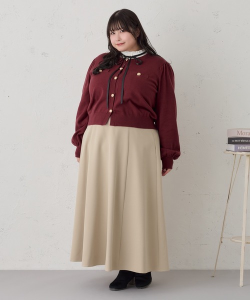 Louiosy(ルオシー)の「【大きいサイズ】ベルト付きフレアスカート(スカート・レディース・ベージュ/ホワイト系その他/ブラック・4L/3L/X-LARGE)」の5枚目の写真