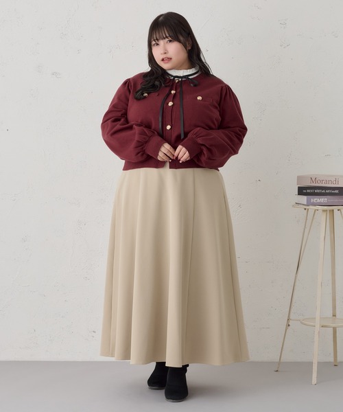 Louiosy(ルオシー)の「【大きいサイズ】ベルト付きフレアスカート(スカート・レディース・ベージュ/ホワイト系その他/ブラック・4L/3L/X-LARGE)」の11枚目の写真