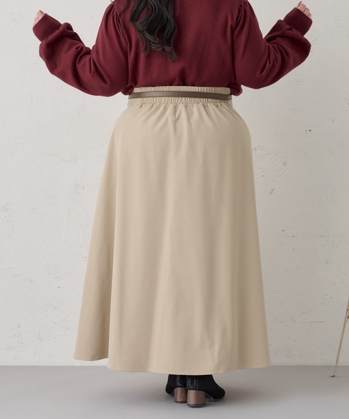 Louiosy(ルオシー)の「【大きいサイズ】ベルト付きフレアスカート(スカート・レディース・ベージュ/ホワイト系その他/ブラック・4L/3L/X-LARGE)」の16枚目の写真