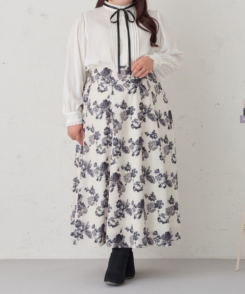 Louiosy(ルオシー)の「【大きいサイズ】ベルト付きフレアスカート(スカート・レディース・ベージュ/ホワイト系その他/ブラック・4L/3L/X-LARGE)」の21枚目の写真