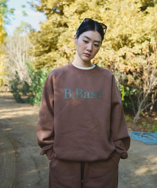BROKEN BASE(ブロークンベース)の「B.Base Fleece Back Sweatshirt / B.Baseフリースバックスウェットシャツ(スウェット・メンズ・ブラウン/グレー/ブラック/ネイビー/パープル・MEDIUM/SMALL/LARGE)」の12枚目の写真