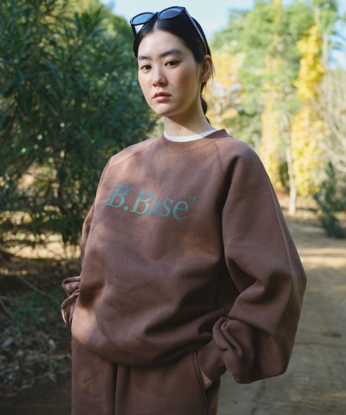 BROKEN BASE(ブロークンベース)の「B.Base Fleece Back Sweatshirt / B.Baseフリースバックスウェットシャツ(スウェット・メンズ・ブラウン/グレー/ブラック/ネイビー/パープル・MEDIUM/SMALL/LARGE)」の14枚目の写真