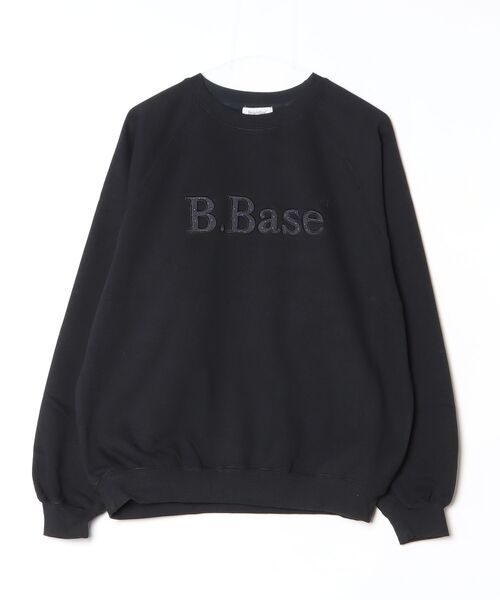 B.Base ロゴ入り黒スウェット B.Base Fleece Back Sweatshirt / B.Baseフリースバックスウェット
