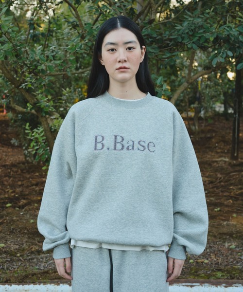 BROKEN BASE(ブロークンベース)の「B.Base Fleece Back Sweatshirt / B.Baseフリースバックスウェットシャツ(スウェット・メンズ・ブラウン/グレー/ブラック/ネイビー/パープル・MEDIUM/SMALL/LARGE)」の16枚目の写真