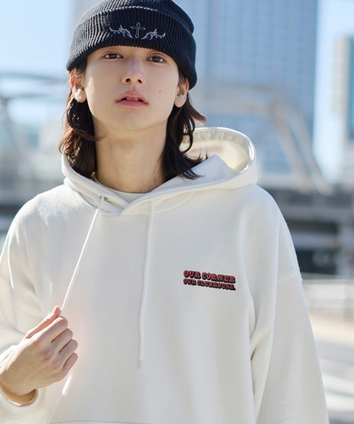 NEW JACK(ニュージャック)の「∴WEGO/【26年春新作】別注NEWJACKグラフィックプルパーカー(パーカー・メンズ・ブラック/ホワイト/アッシュグレー/チャコールグレー・MEDIUM/LARGE)」の13枚目の写真