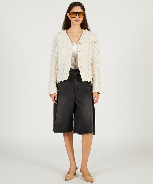 PRANK PROJECT（プランクプロジェクト）の「ツイードジャケット / Tweed Jacket（その他アウター・レディース・グレー/ブラック/アイボリー・FREE）」の4枚目の写真