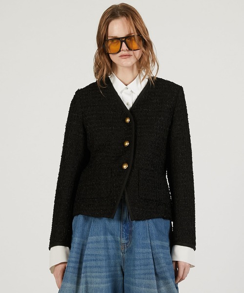 PRANK PROJECT（プランクプロジェクト）の「ツイードジャケット / Tweed Jacket（その他アウター・レディース・グレー/ブラック/アイボリー・FREE）」の20枚目の写真