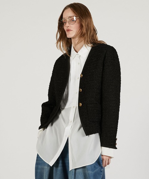 PRANK PROJECT（プランクプロジェクト）の「ツイードジャケット / Tweed Jacket（その他アウター・レディース・グレー/ブラック/アイボリー・FREE）」の22枚目の写真