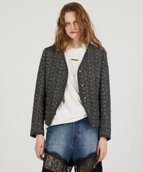 PRANK PROJECT（プランクプロジェクト）の「ツイードジャケット / Tweed Jacket（その他アウター・レディース・グレー/ブラック/アイボリー・FREE）」の16枚目の写真