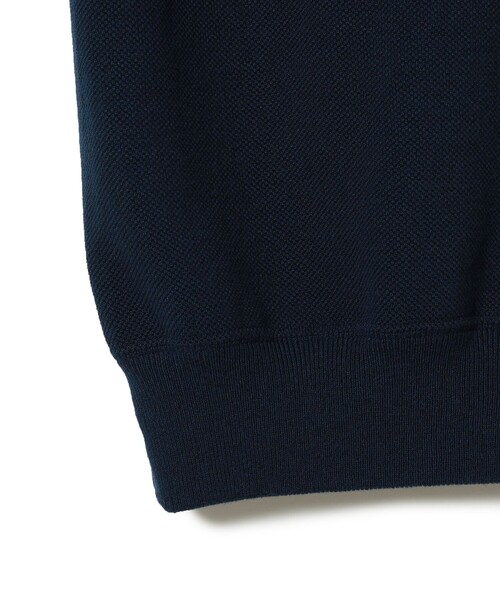 crepuscule（クレプスキュール）の「crepuscule / Co/Ra Moss Stitch Skipper（ポロシャツ・メンズ・ブラック/ネイビー・M/XL/L）」の5枚目の写真