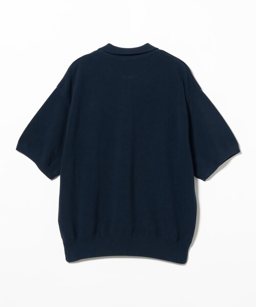 crepuscule（クレプスキュール）の「crepuscule / Co/Ra Moss Stitch Skipper（ポロシャツ・メンズ・ブラック/ネイビー・M/XL/L）」の13枚目の写真