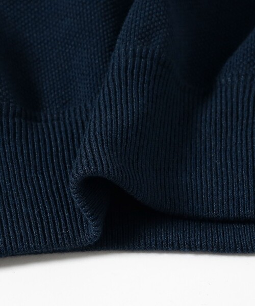 crepuscule（クレプスキュール）の「crepuscule / Co/Ra Moss Stitch Skipper（ポロシャツ・メンズ・ブラック/ネイビー・M/XL/L）」の4枚目の写真