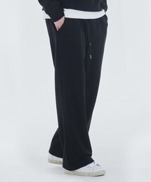 AKIA（アキア）の「ワンタックワイドラウンジスウェットパンツ[ブラック]（スウェットパンツ）」