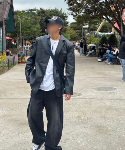 DWSE(ディーダブリューエスイー)の「カーブドポケットデニムワイドパンツ(ブラック)(デニムパンツ・メンズ・その他・SMALL/MEDIUM/LARGE/X-LARGE/X-SMALL)」の12枚目の写真
