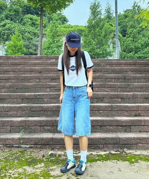 FIELDERS(フィールダーズ)の「GRAPHIC CROPPED RINGER T-SHIRT PINK/BEIGE(Tシャツ/カットソー・レディース・その他・SMALL/MEDIUM)」の7枚目の写真