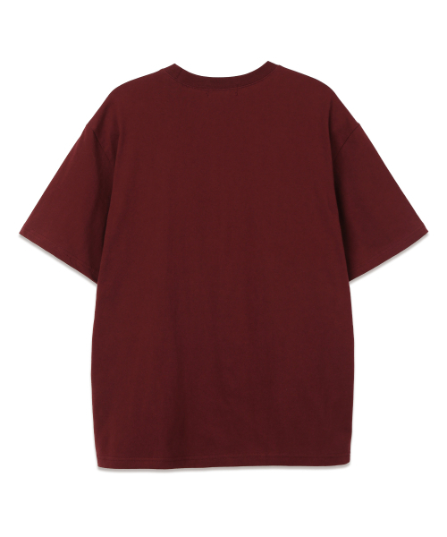 OUSE(オウズ)の「ドッグビーダグ オーバーサイズ 半袖Tシャツ (DS006) ワイン(Tシャツ/カットソー・レディース・その他・SMALL/MEDIUM/LARGE/X-LARGE/XX-LARGE)」の2枚目の写真