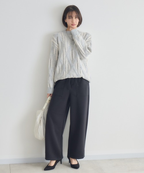 KATHARINE ROSS（キャサリンロス）の「【PILLINI/ピリーニ】3Gダイヤジャガードプルオーバー（ニット/セーター・レディース・チャコールグレー/ライトグレー/ベージュ・FREE）」の11枚目の写真