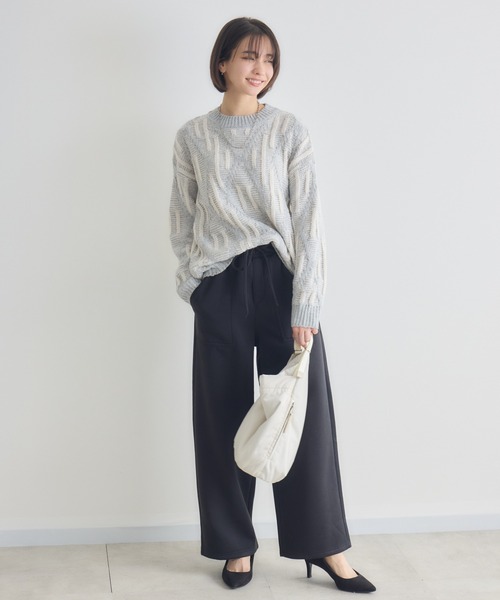 KATHARINE ROSS（キャサリンロス）の「【PILLINI/ピリーニ】3Gダイヤジャガードプルオーバー（ニット/セーター・レディース・チャコールグレー/ライトグレー/ベージュ・FREE）」の13枚目の写真