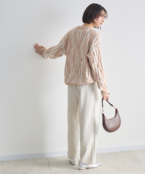 KATHARINE ROSS（キャサリンロス）の「【PILLINI/ピリーニ】3Gダイヤジャガードプルオーバー（ニット/セーター・レディース・チャコールグレー/ライトグレー/ベージュ・FREE）」の20枚目の写真