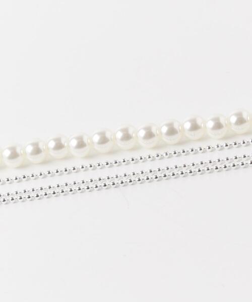 SMELLY（スメリー）の「パールチェーンレイヤードネックレス（ネックレス・レディース・ホワイト系その他・-）」の6枚目の写真