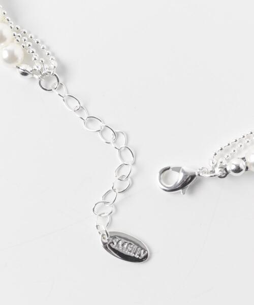 SMELLY（スメリー）の「パールチェーンレイヤードネックレス（ネックレス・レディース・ホワイト系その他・-）」の7枚目の写真