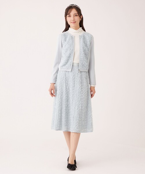 TO BE CHIC(トゥー ビー シック)の「シアーベロア ハイネックカットソー(Tシャツ/カットソー・レディース・オフホワイト/ピンク系その他2/ブラック・40/42)」の11枚目の写真