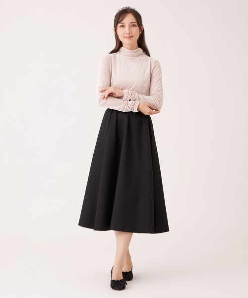 TO BE CHIC(トゥー ビー シック)の「シアーベロア ハイネックカットソー(Tシャツ/カットソー・レディース・オフホワイト/ピンク系その他2/ブラック・40/42)」の9枚目の写真