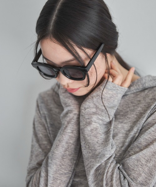 feepur（フェピュール）の「ワイドフレームメガネ/サングラス（メガネ・レディース・ブラック/クリア・FREE）」の14枚目の写真