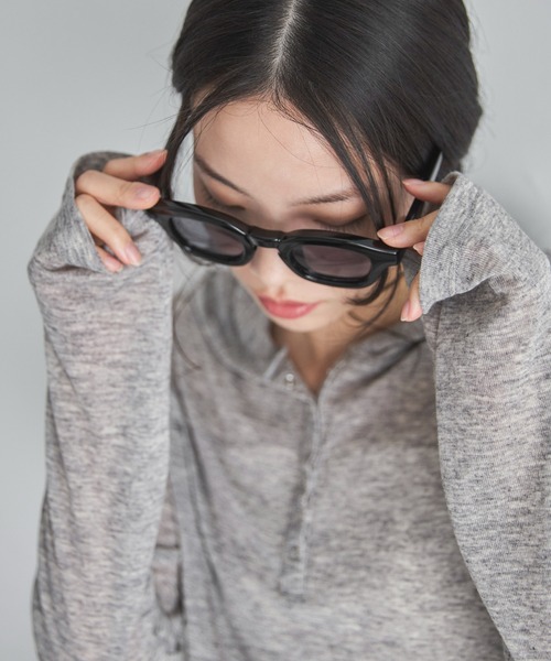 feepur（フェピュール）の「ワイドフレームメガネ/サングラス（メガネ・レディース・ブラック/クリア・FREE）」の12枚目の写真