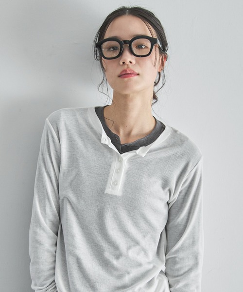 feepur（フェピュール）の「ワイドフレームメガネ/サングラス（メガネ・レディース・ブラック/クリア・FREE）」の3枚目の写真