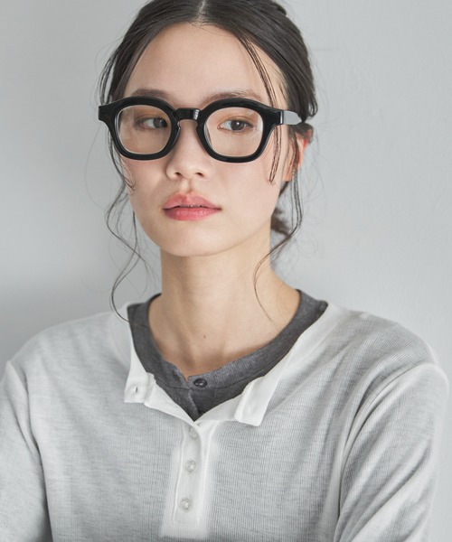 feepur（フェピュール）の「ワイドフレームメガネ/サングラス（メガネ・レディース・ブラック/クリア・FREE）」の5枚目の写真