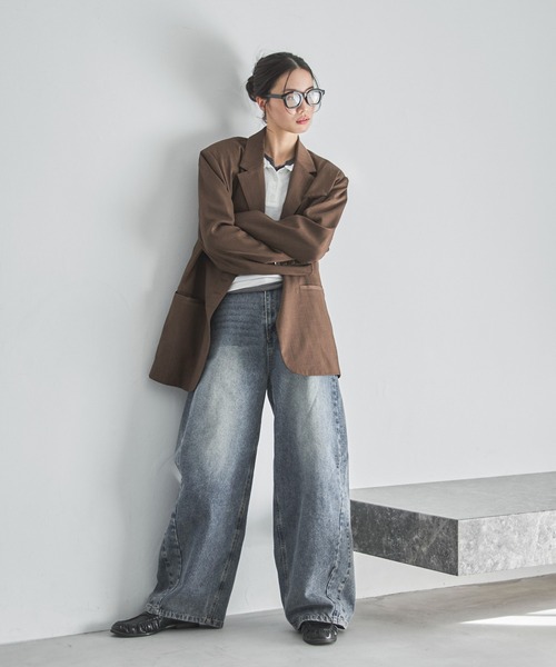 feepur（フェピュール）の「ワイドフレームメガネ/サングラス（メガネ・レディース・ブラック/クリア・FREE）」の9枚目の写真