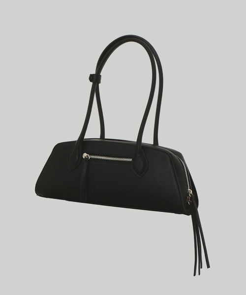 UNITED TOKYO（ユナイテッドトウキョウ）の「Vegan Leather Shoulder Bag｜春夏/ショルダーバッグ/横長バッグ/ハンドバッグ/ヴィーガンレザー/スエード（ショルダーバッグ・レディース・マルチ/ブラック/ブラウン・FREE）」の2枚目の写真