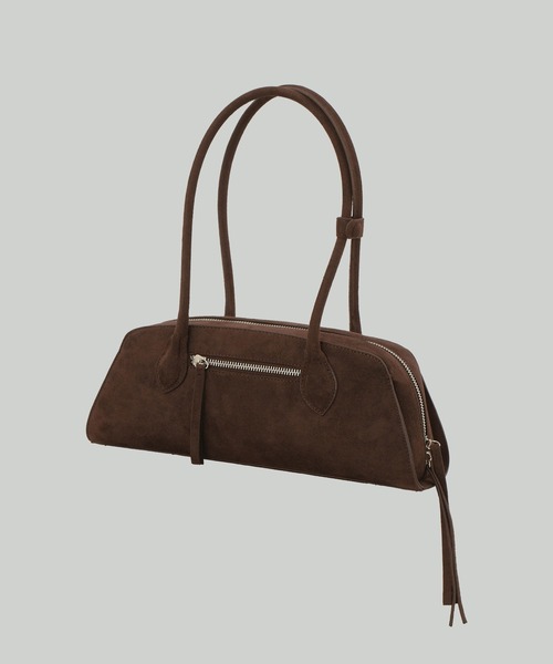 UNITED TOKYO（ユナイテッドトウキョウ）の「Vegan Leather Shoulder Bag｜春夏/ショルダーバッグ/横長バッグ/ハンドバッグ/ヴィーガンレザー/スエード（ショルダーバッグ・レディース・マルチ/ブラック/ブラウン・FREE）」の4枚目の写真