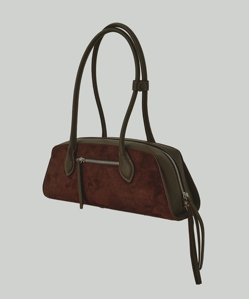 UNITED TOKYO（ユナイテッドトウキョウ）の「Vegan Leather Shoulder Bag｜春夏/ショルダーバッグ/横長バッグ/ハンドバッグ/ヴィーガンレザー/スエード（ショルダーバッグ・レディース・マルチ/ブラック/ブラウン・FREE）」の14枚目の写真