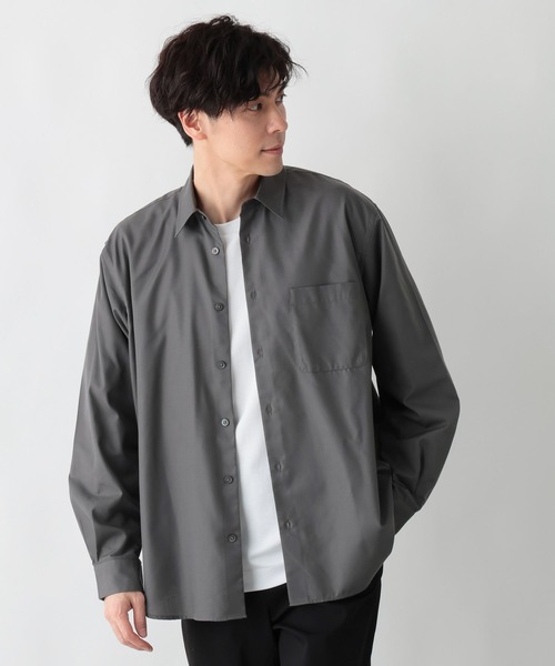 GLOBAL WORK（グローバルワーク）の「お手入れらくらくシャツ/601041（シャツ/ブラウス・メンズ・オフホワイト/チャコールグレー/レッド系8/ネイビー系4・SMALL/MEDIUM/LARGE/X-LARGE）」の2枚目の写真